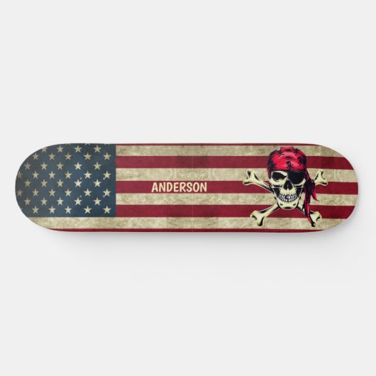 Skeleton Pirate Skateboard (Horizontaal)