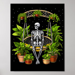Skeleton Planten Lover Poster