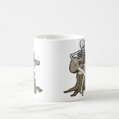 Skeleton Playing Guitar Halloween Acoustic Boys Gr Koffiemok (Center)