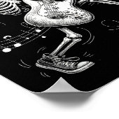Skeleton Playing Guitar Music For Men Women Rock B Poster (Hoek)