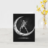 Skeleton Playing Guitar Rock And Roll Band For Men Kaart (Gele Bloem)