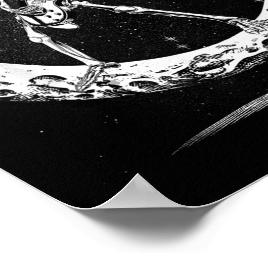 Skeleton Playing Guitar Rock And Roll Band For Men Poster (Hoek)