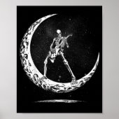 Skeleton Playing Guitar Rock And Roll Band For Men Poster (Voorkant)