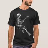 Skeleton playing Guitar Rock And Roll Rock On men  T-shirt (Voorkant)