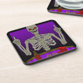 Skeleton Poker Flip Drankjes Onderzetter (Linkerzijde)