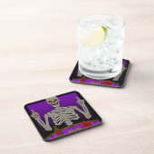 Skeleton Poker Flip Drankjes Onderzetter (Rechterzijde)