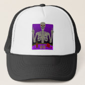 Skeleton Poker Flip Trucker Pet (Voorkant)