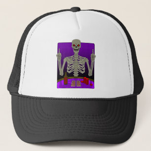 Skeleton Poker Flip Trucker Pet