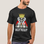 Skeleton Poker Player King of the Bluff Pokercards T-shirt (Voorkant)