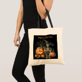 Skeleton pompoenen Halloween Canvas tas (Voorkant (product))