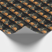 Skeleton pompoenen Halloween inpakpapier (Hoek)