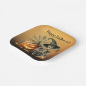 Skeleton pompoenen Halloween papier Borden Papieren Bordje (Gebogen)