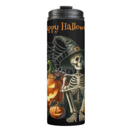 Skeleton pompoenen Halloween Thermische Tumbler Thermosbeker