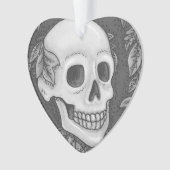 SKELETON PORTRAIT GOTHIC SKULL ORNAMENT Heart (voorkant)