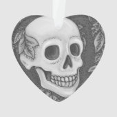 SKELETON PORTRAIT GOTHIC SKULL ORNAMENT Heart (achterkant)