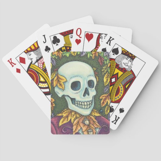 SKELETON PORTRAIT, HALLOEEN SCHEEPKOORD POKERKAARTEN (Achterkant)