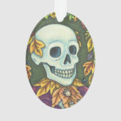 SKELETON PORTRAIT HALLOEEN VAN HET ORNAMENT Ovaal (achterkant)