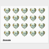 SKELETON-PORTRAIT, SCHEEPVAARTKUNDIGE HALLOWEEN HART STICKER (Vel)