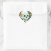 SKELETON-PORTRAIT, SCHEEPVAARTKUNDIGE HALLOWEEN HART STICKER (Tas)