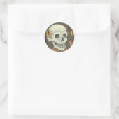 SKELETON-PORTRAIT, SCHEEPVAARTKUNDIGE HALLOWEEN RONDE STICKER (Tas)