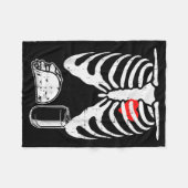 Skeleton Pregnancy Taco Beer Xray Halloween Soon D Fleece Deken (Voorkant (Horizontaal))