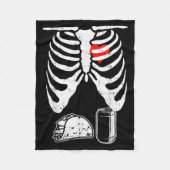 Skeleton Pregnancy Taco Beer Xray Halloween Soon D Fleece Deken (Voorkant)