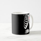 Skeleton Pregnancy Taco Beer Xray Halloween Soon D Koffiemok (Voorkant rechts)
