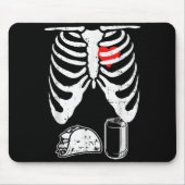 Skeleton Pregnancy Taco Beer Xray Halloween Soon D Muismat (Voorkant)