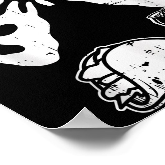 Skeleton Pregnancy Taco Beer Xray Halloween Soon D Poster (Hoek)