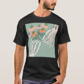 Skeleton Pumpkin Bouquet Halloween T-shirt (Voorkant)
