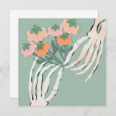 Skeleton Pumpkin Bouquet Halloween Vrijgezellenfee (Voorkant / Achterkant)