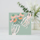 Skeleton Pumpkin Bouquet Halloween Vrijgezellenfee (Staand voorkant)