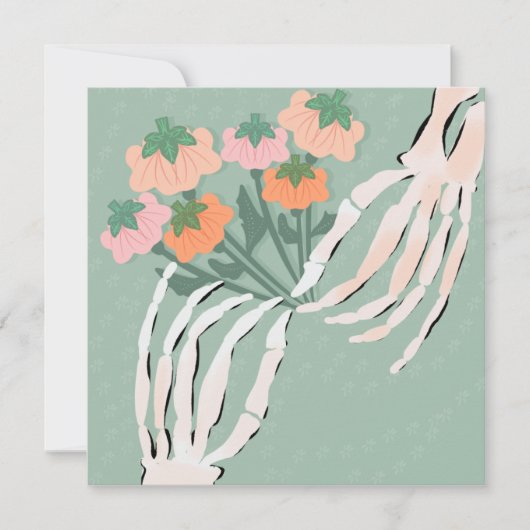 Skeleton Pumpkin Bouquet Halloween Vrijgezellenfee (Voorkant)