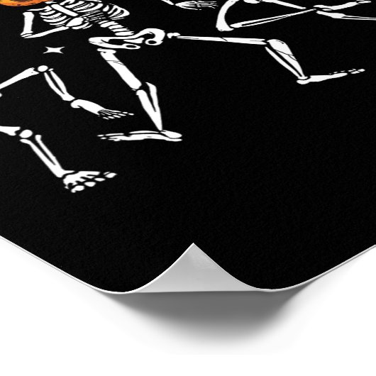 Skeleton Pumpkin Halloween Poster (Hoek)