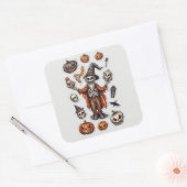 Skeleton & Pumpkin Stickers – Spooky Halloween Dec (Envelop)