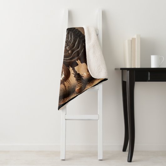 Skeleton Pumpkin – There Is Only Darkness Sherpa Deken (In situ)