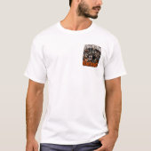 Skeleton Quarterback Halloween Voetbal Kunst T-shirt (Voorkant)