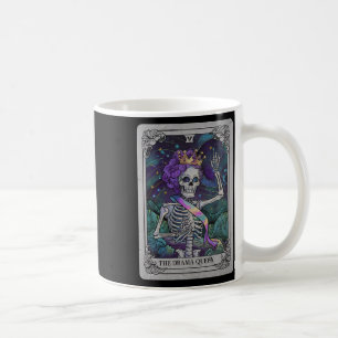 Skeleton Queen Tarot Kaart Gothic Witchy Halloween Koffiemok
