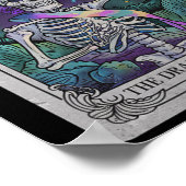 Skeleton Queen Tarot Kaart Gothic Witchy Halloween Poster (Hoek)