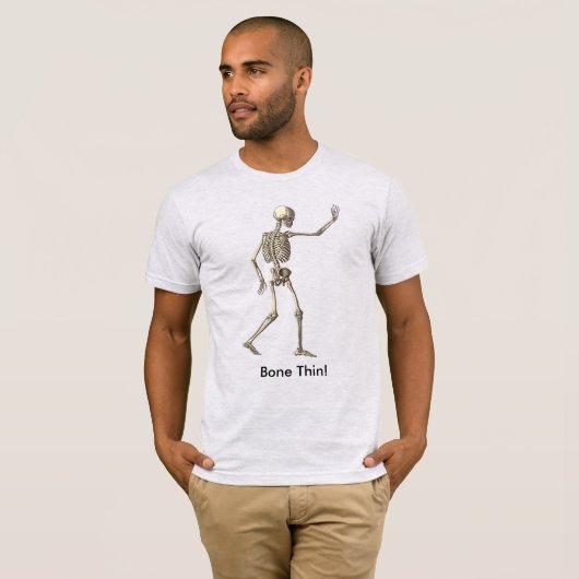 Skeleton Quotes Bone Thin T shirt (Voorkant volledig)