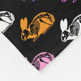 Skeleton Rabbits Patroon Fleece Deken