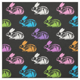 Skeleton Rabbits Patroon Stof