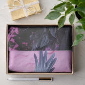 Skeleton Raven Gothic Pet Paarse Bloemdrama Tissuepapier (Geschenk)