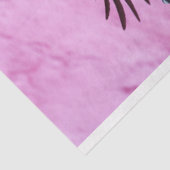 Skeleton Raven Gothic Pet Paarse Bloemdrama Tissuepapier (Detail)