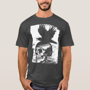 Skeleton Raven Gothic Satanisme Occult Horror Devi T-shirt
