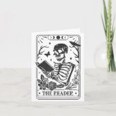 Skeleton Reading Book Lover Funny The Reader Tarot Kaart (Voorkant)