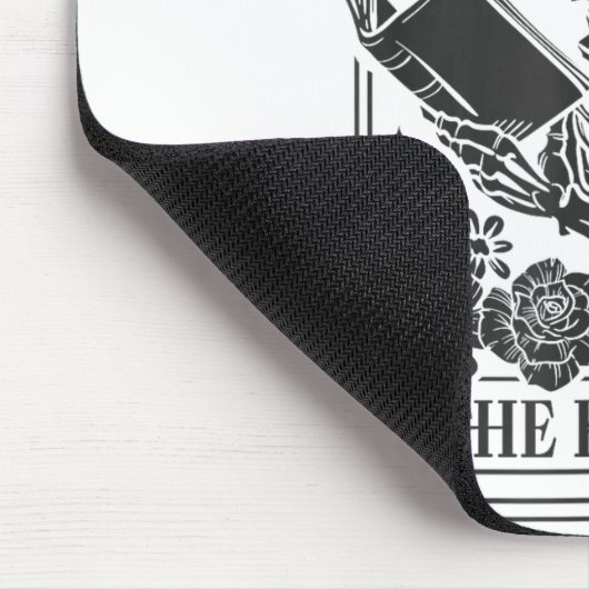 Skeleton Reading Book Lover Funny The Reader Tarot Muismat (Hoek)