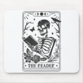 Skeleton Reading Book Lover Funny The Reader Tarot Muismat (Voorkant)