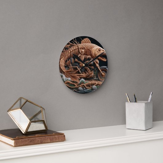 Skeleton reed zijn helikopterfiets over het pad ronde klok (Kantoor)