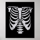 Skeleton Rib Cage Easy Halloween Costume Ribcage S Poster (Voorkant)